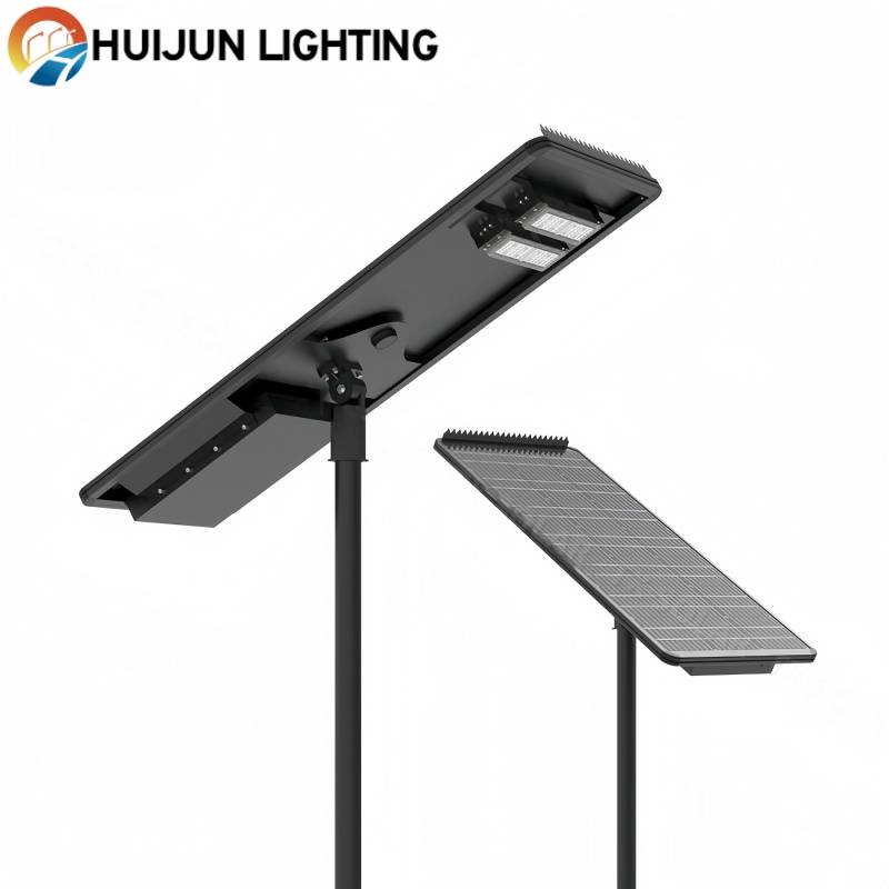 Integrated solar street light with bird repellent deviceHTY-005