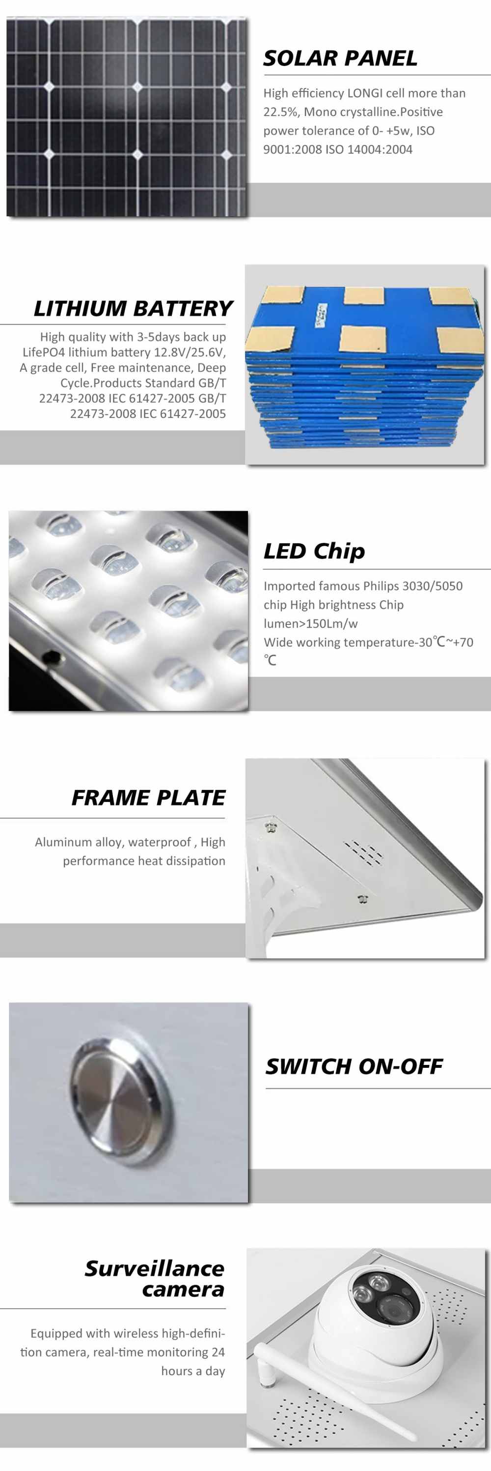 Solar Street Light with CCTV Camera HTY-008