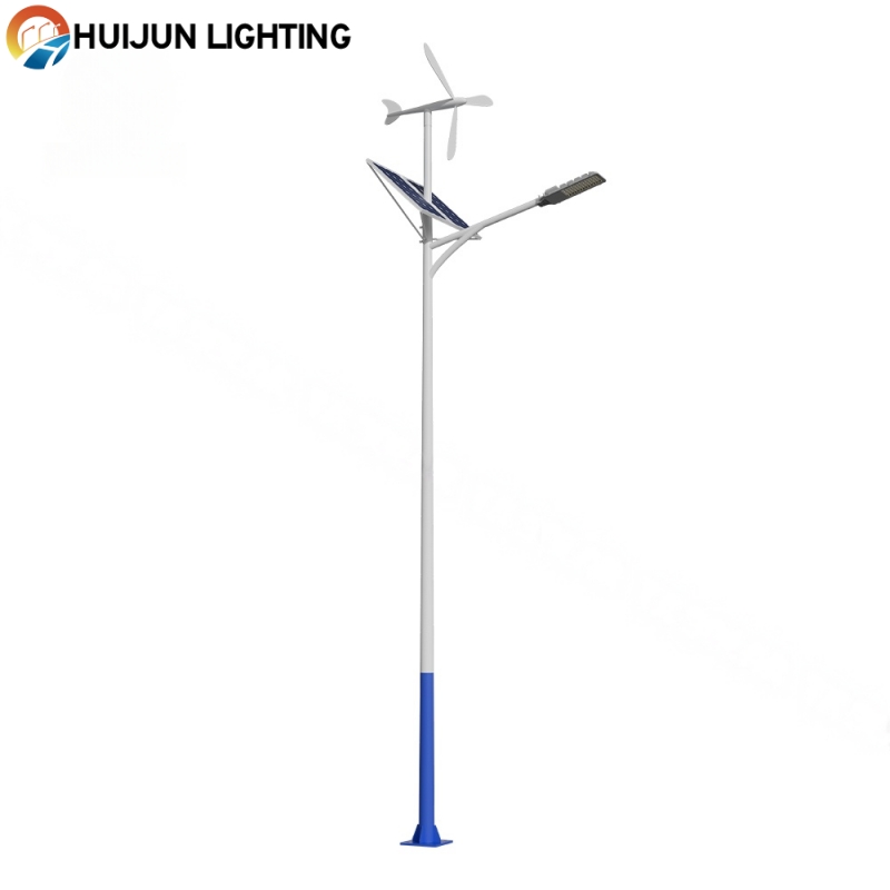 Hybrid wind and solar powered street light HTF-008
