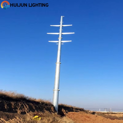 Hot-dip galvanized steel poles