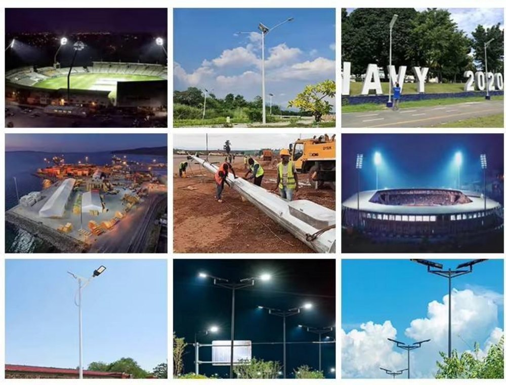 Octagonal street light pole