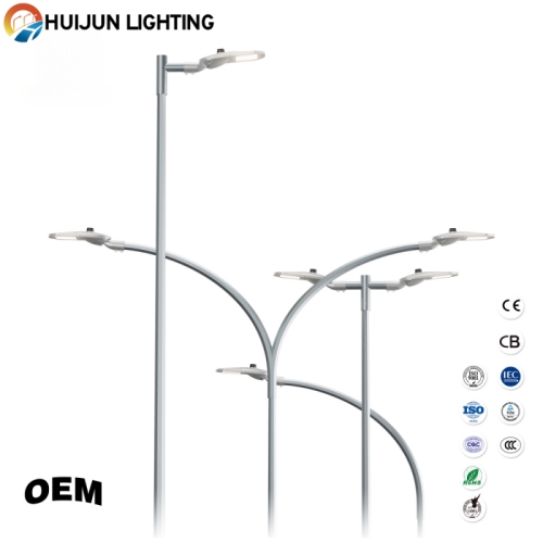 Outdoor LED street light pole