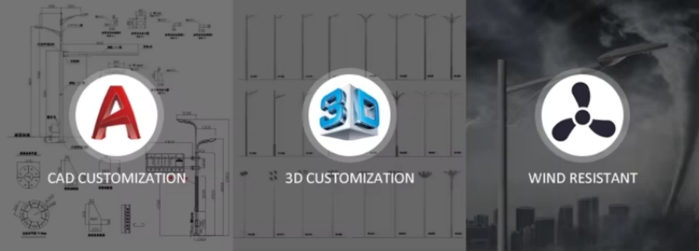 Hot-dip galvanized light poles