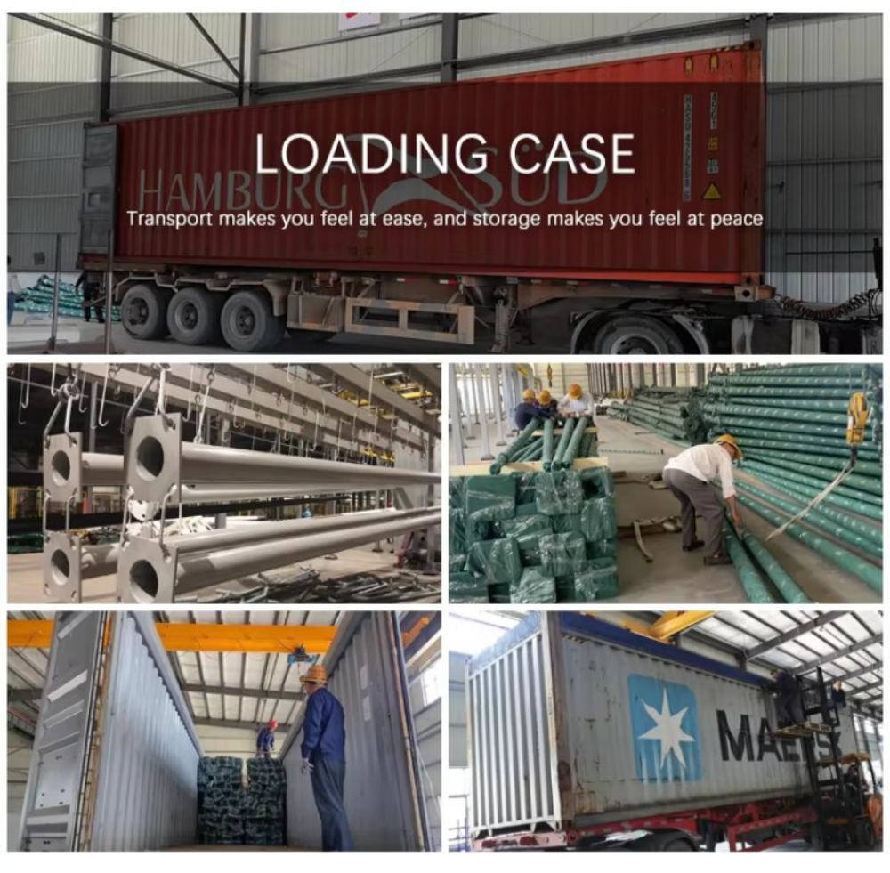 Hot-dip galvanized light poles