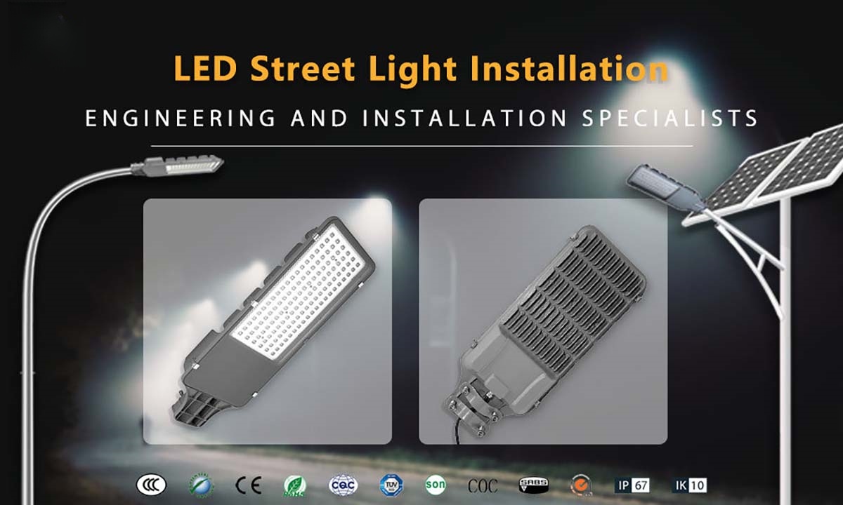 Integrated die-cast aluminum street light HJLED-008