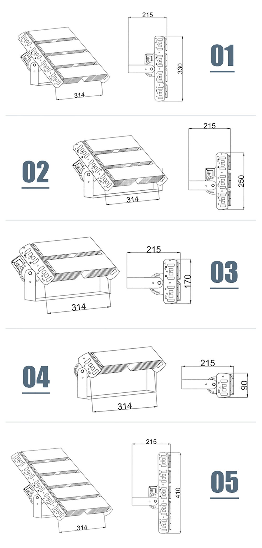 Square lighting LED Floodlights