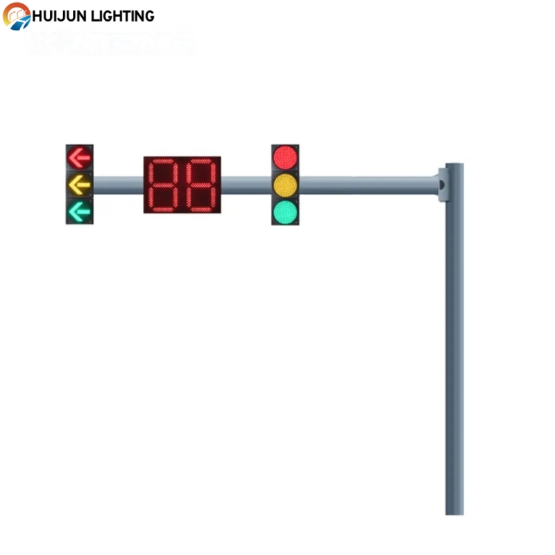 Outdoor traffic signal pole